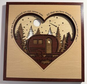 Vintage Camper Memories Layered Wall Art