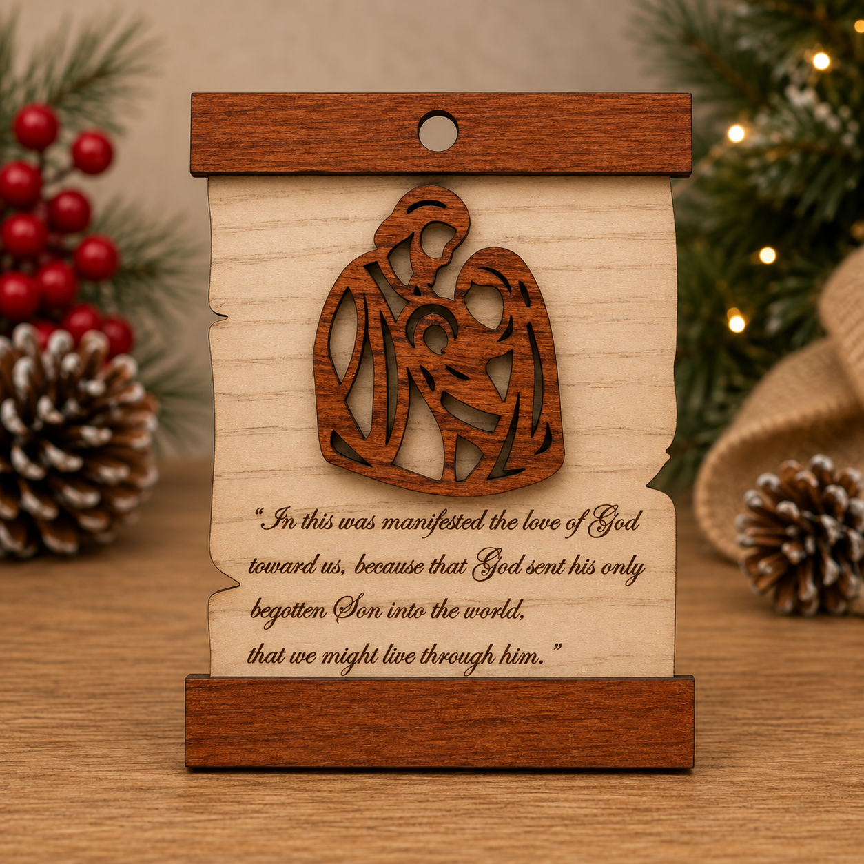 Christmas Scripture Scroll Ornament Collection - Image 3