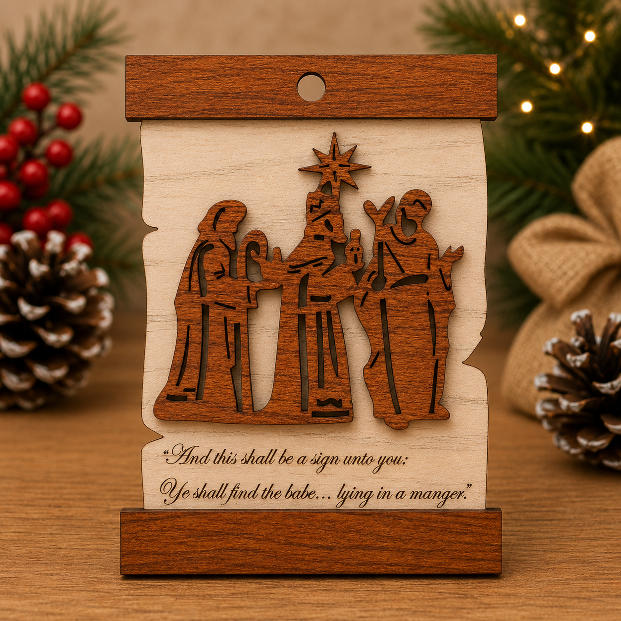 Christmas Scripture Scroll Ornament Collection - Image 5