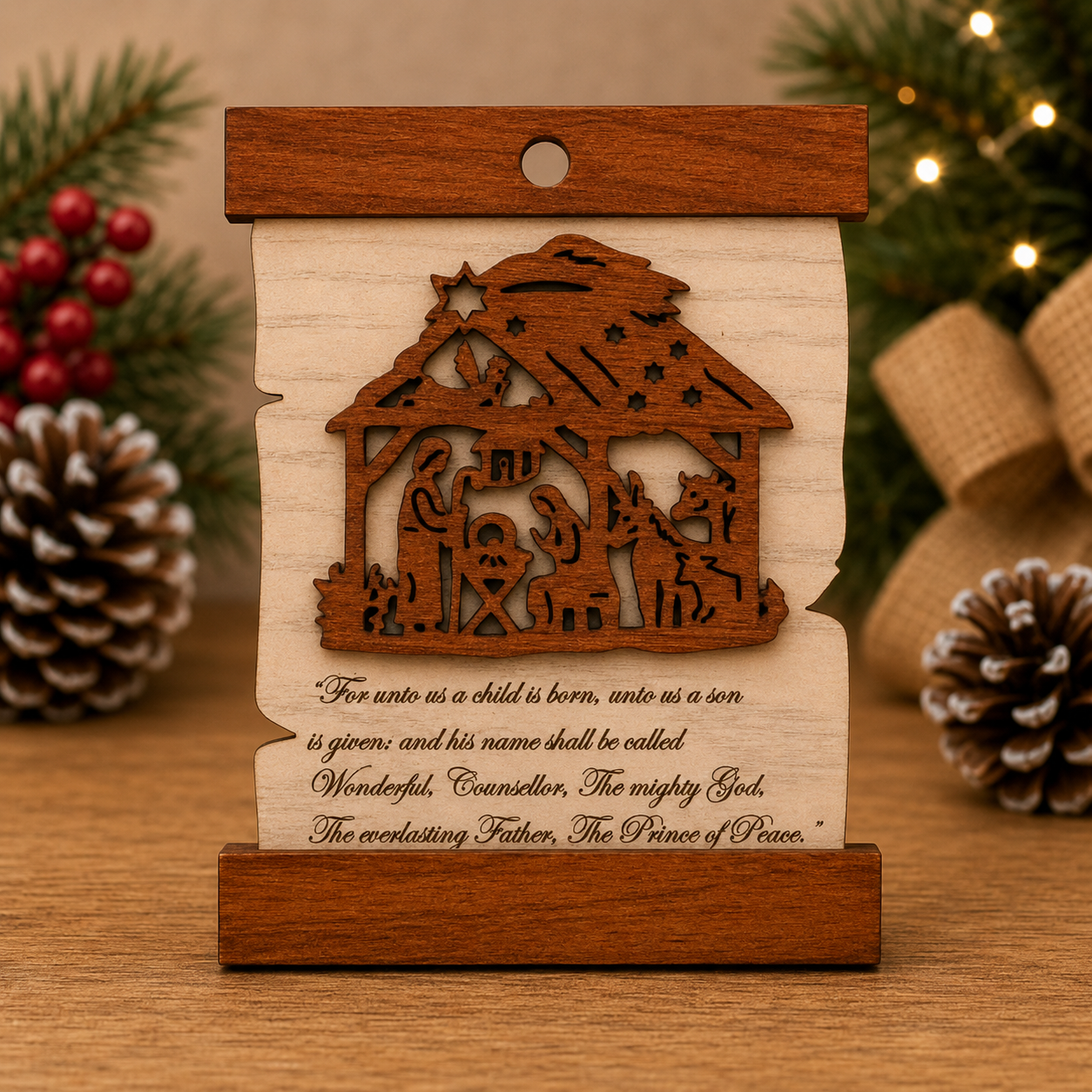 Christmas Scripture Scroll Ornament Collection - Image 6