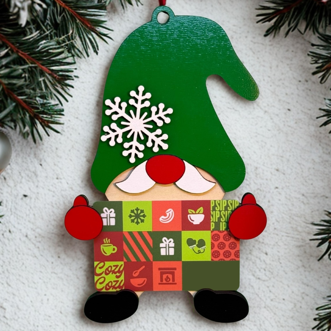 Christmas Gnome Gift Card Holder