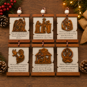 Christmas Scripture Scroll Ornament Collection